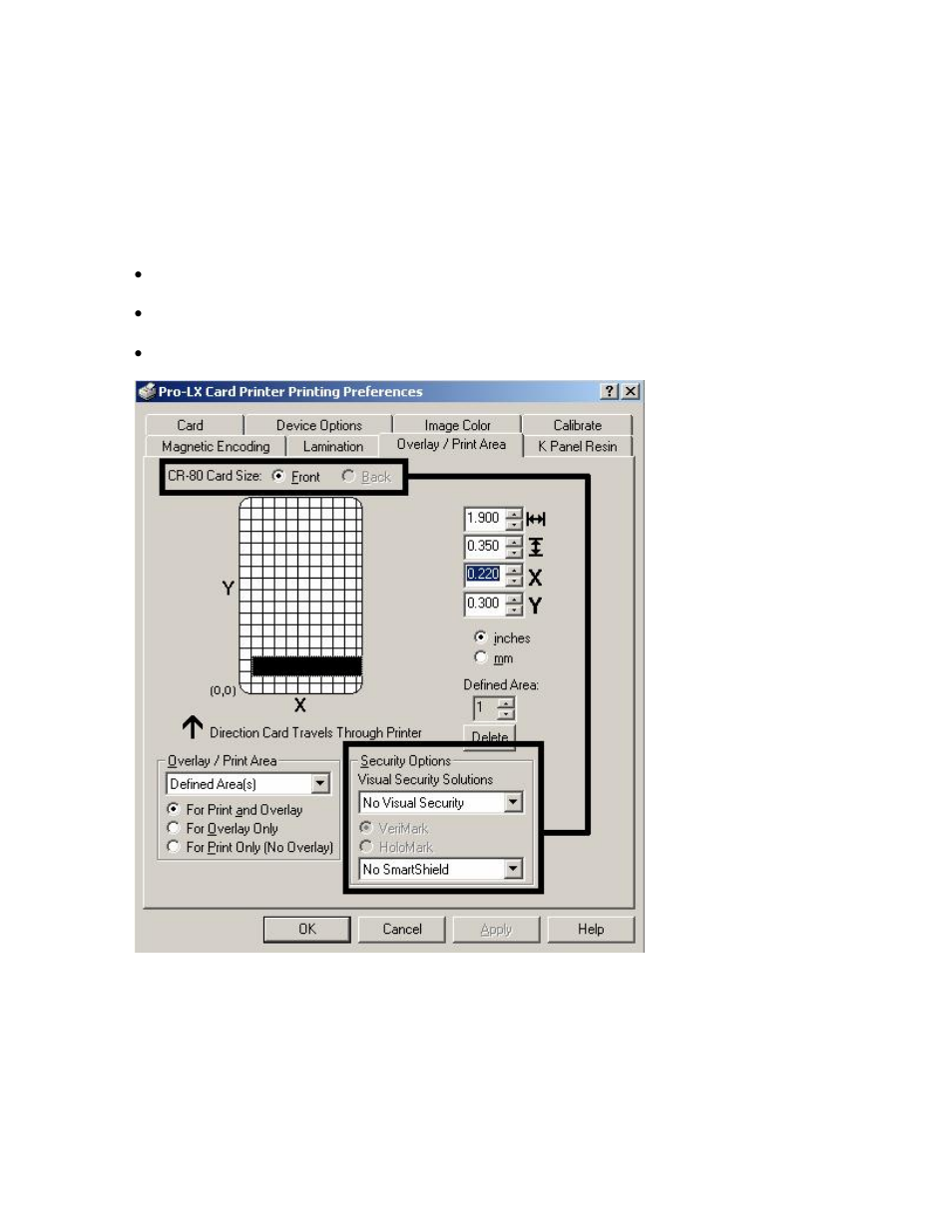 Using security options (visual security solutions) | FARGO electronic Pro-LX Laminating Card Printer/Encoder User Manual | Page 147 / 228