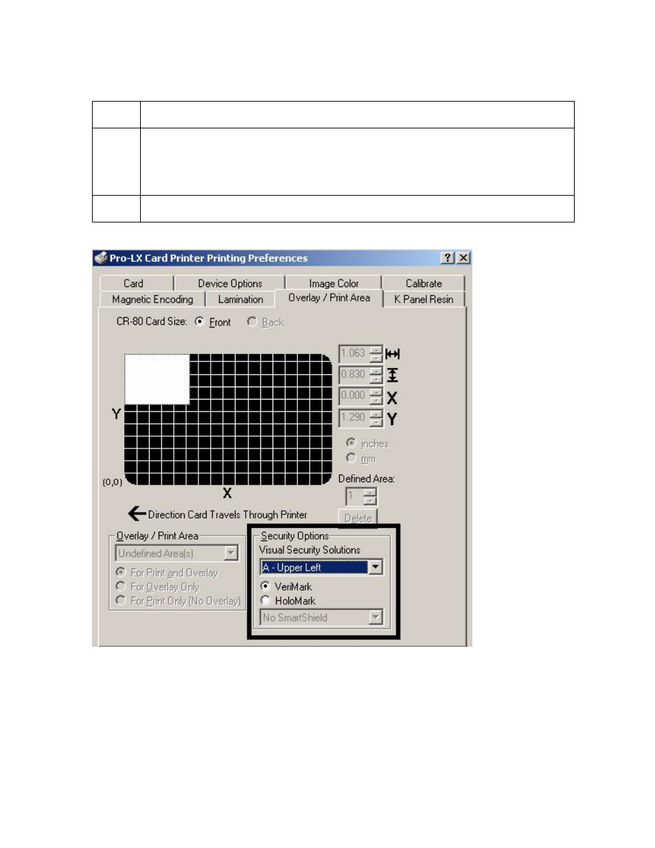 Selecting the verimark radio button | FARGO electronic Pro-LX Laminating Card Printer/Encoder User Manual | Page 152 / 228