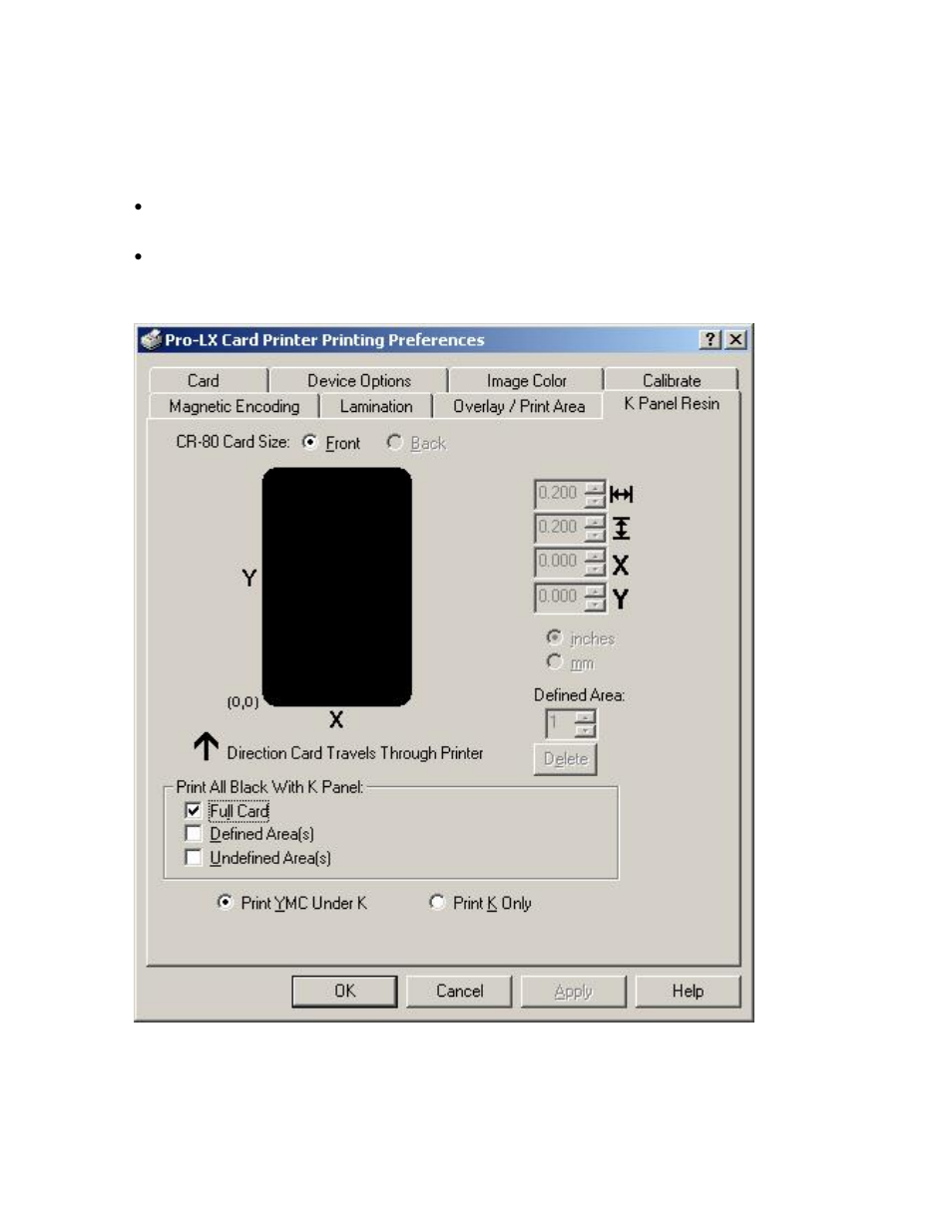 Using the k panel resin tab | FARGO electronic Pro-LX Laminating Card Printer/Encoder User Manual | Page 159 / 228