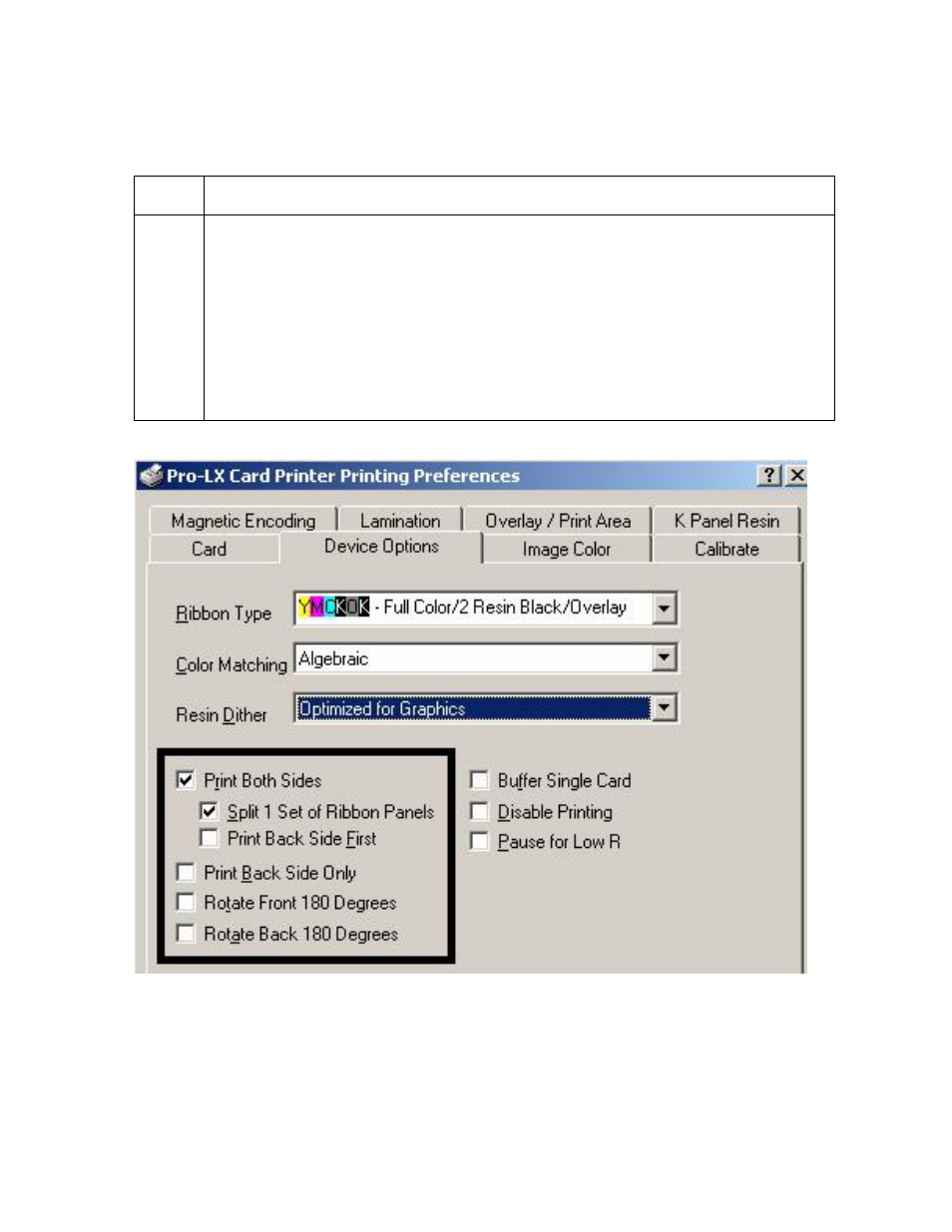 Selecting the print both sides checkbox | FARGO electronic Pro-LX Laminating Card Printer/Encoder User Manual | Page 177 / 228