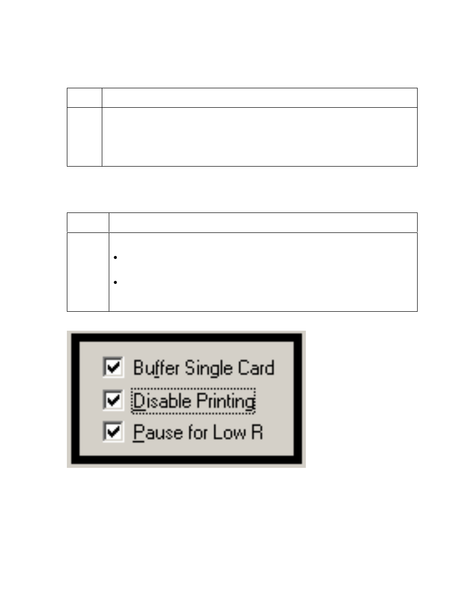 Selecting the buffer single card checkbox, Selecting the disable printing checkbox | FARGO electronic Pro-LX Laminating Card Printer/Encoder User Manual | Page 181 / 228