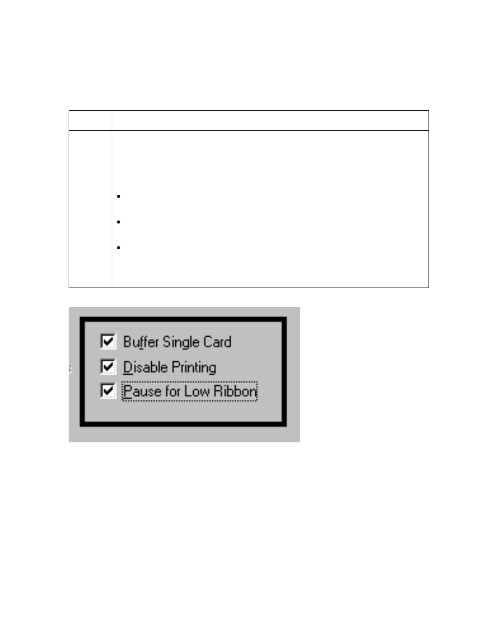 Selecting the pause for low ribbon checkbox | FARGO electronic Pro-LX Laminating Card Printer/Encoder User Manual | Page 182 / 228