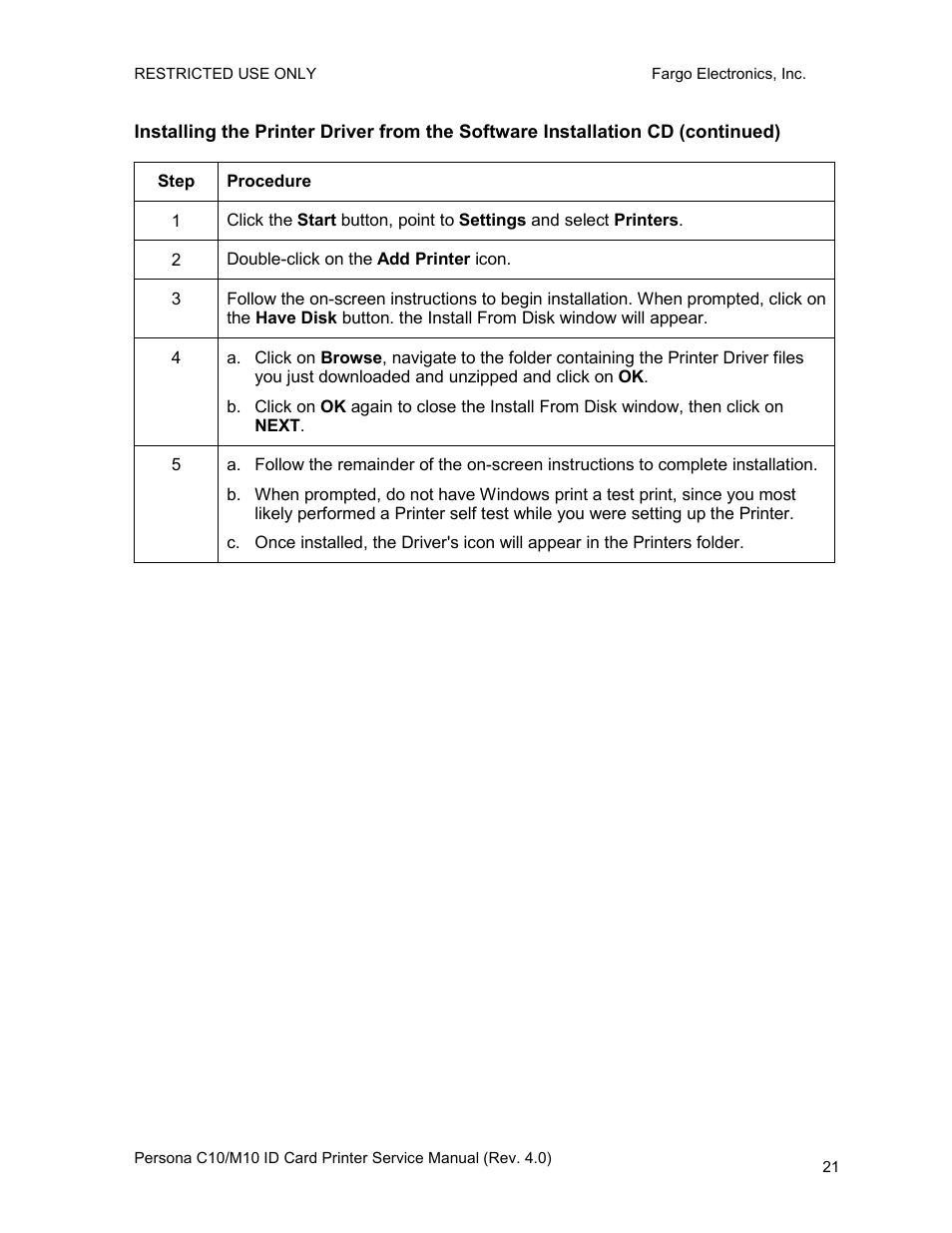 FARGO electronic PERSONA C10 User Manual | Page 21 / 178