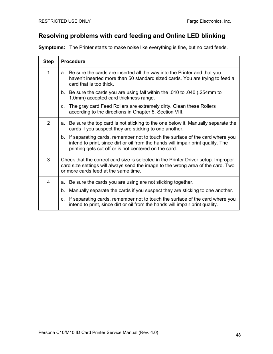 FARGO electronic PERSONA C10 User Manual | Page 48 / 178