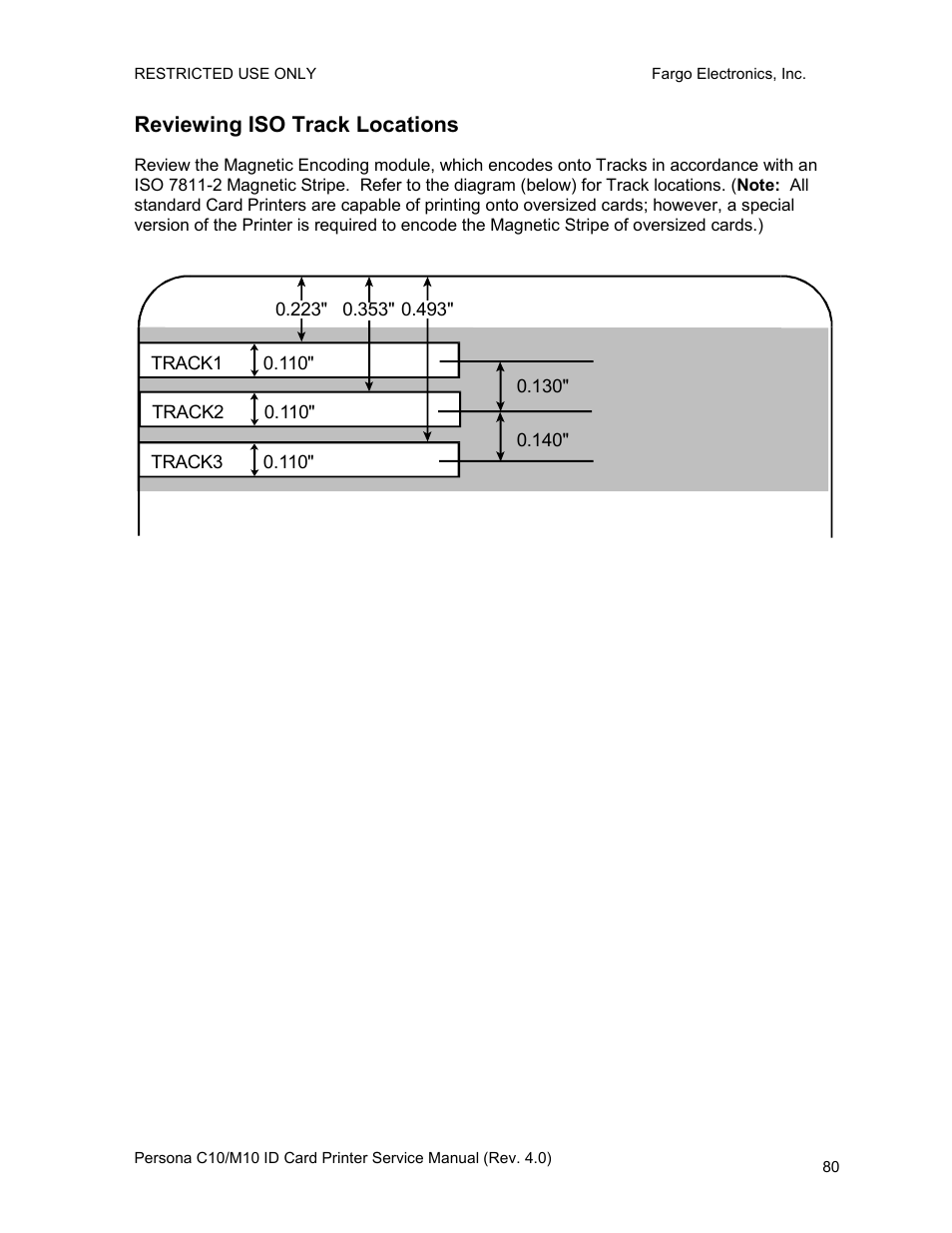 Reviewing iso track locations | FARGO electronic PERSONA C10 User Manual | Page 80 / 178