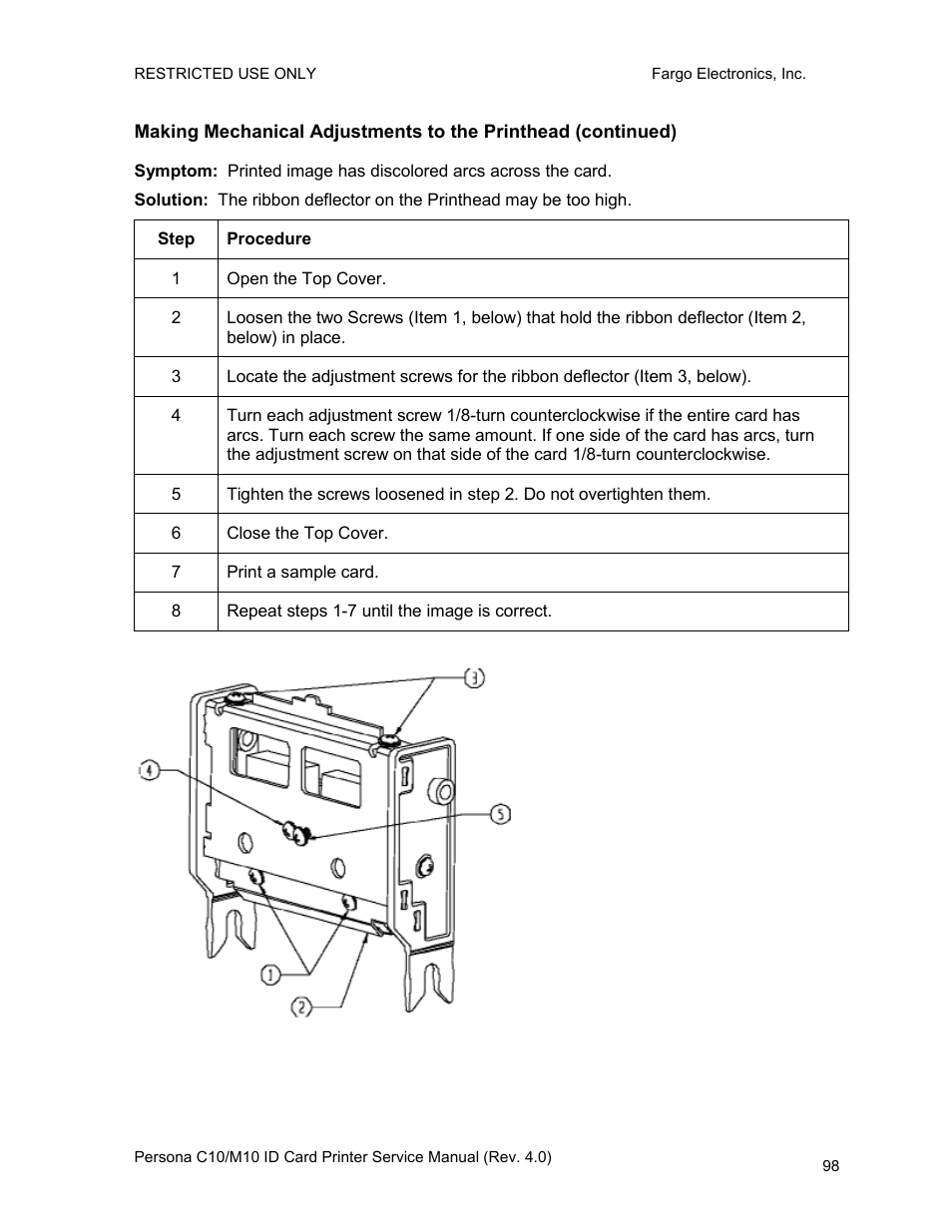 FARGO electronic PERSONA C10 User Manual | Page 98 / 178