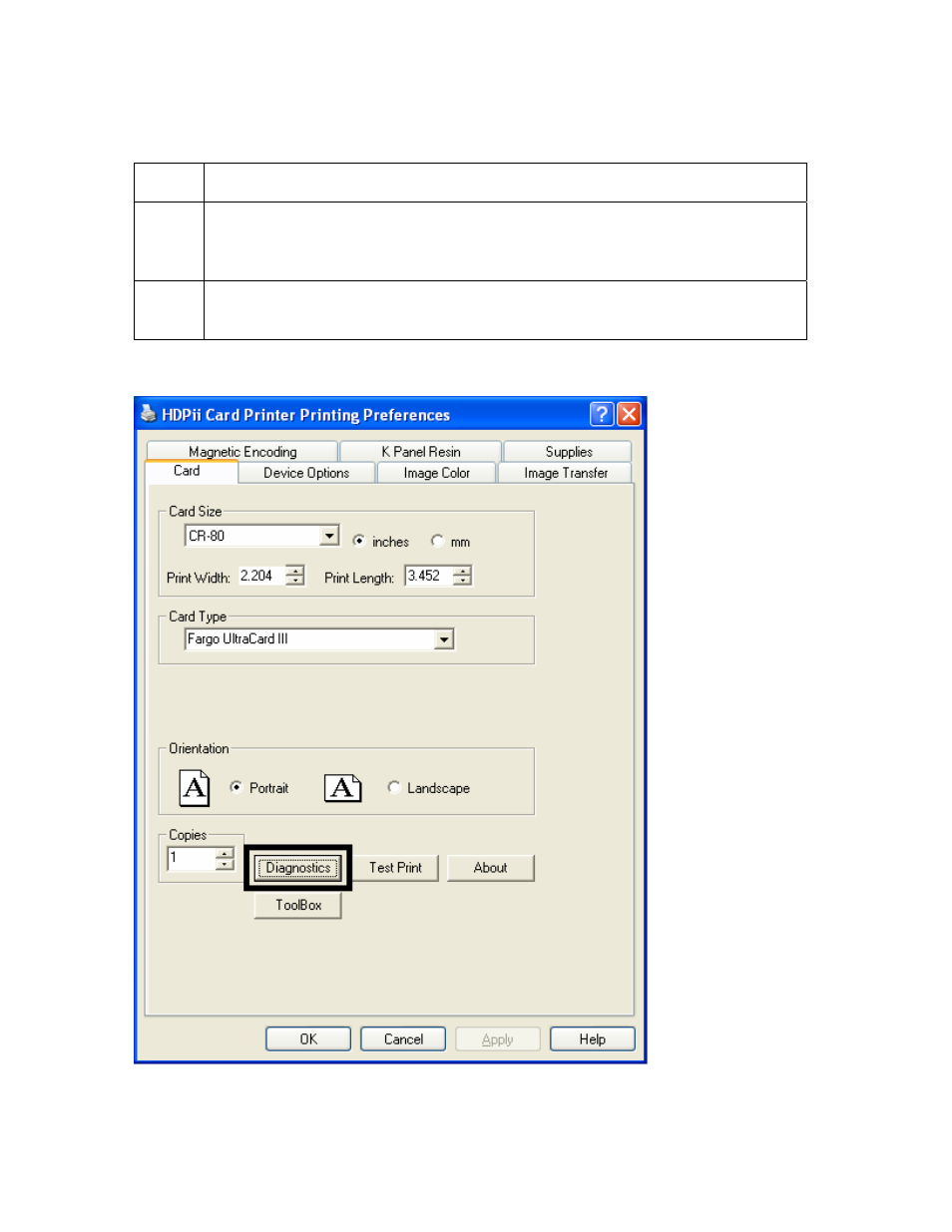 Printing a test image, Printing a test image -32 | FARGO electronic HDPii User Manual | Page 105 / 373