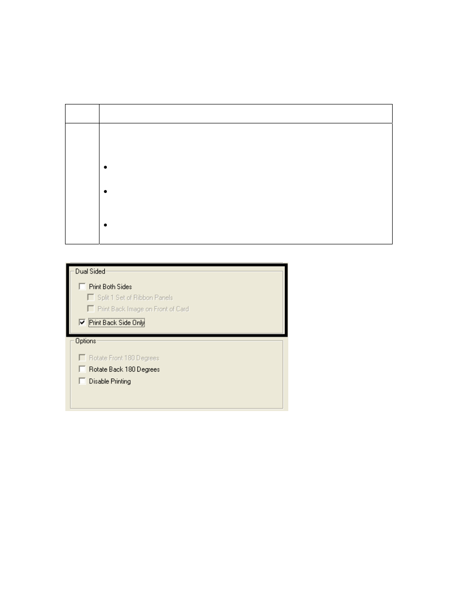 Using the dual sided - print back side only option | FARGO electronic HDPii User Manual | Page 221 / 373