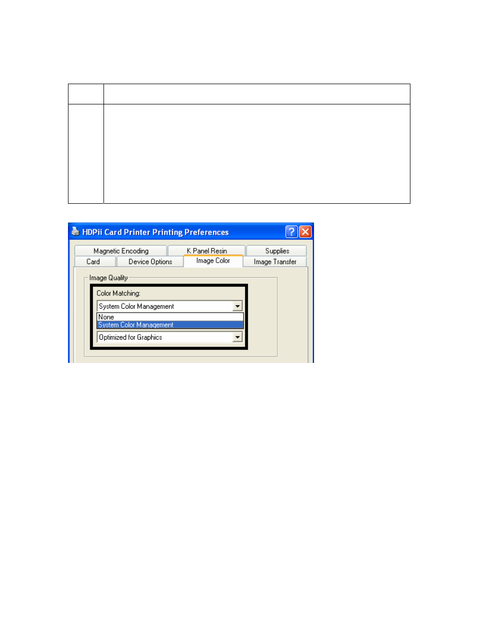 Using the quality – color matching dropdown, Using the quality – color matching dropdown -40 | FARGO electronic HDPii User Manual | Page 227 / 373