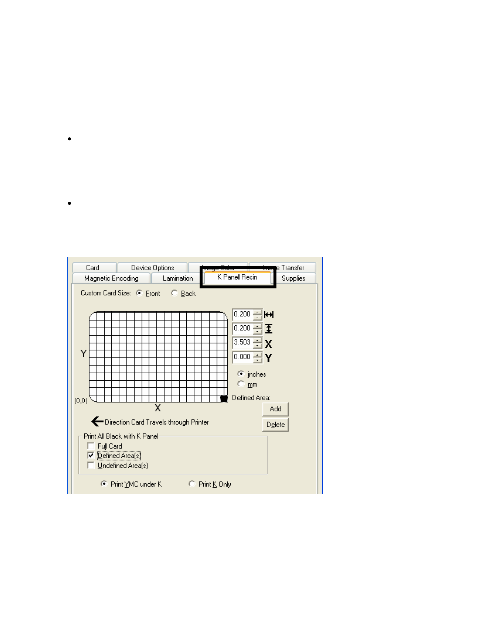 Using the k panel resin tab, Using the k panel resin tab -81 | FARGO electronic HDPii User Manual | Page 268 / 373