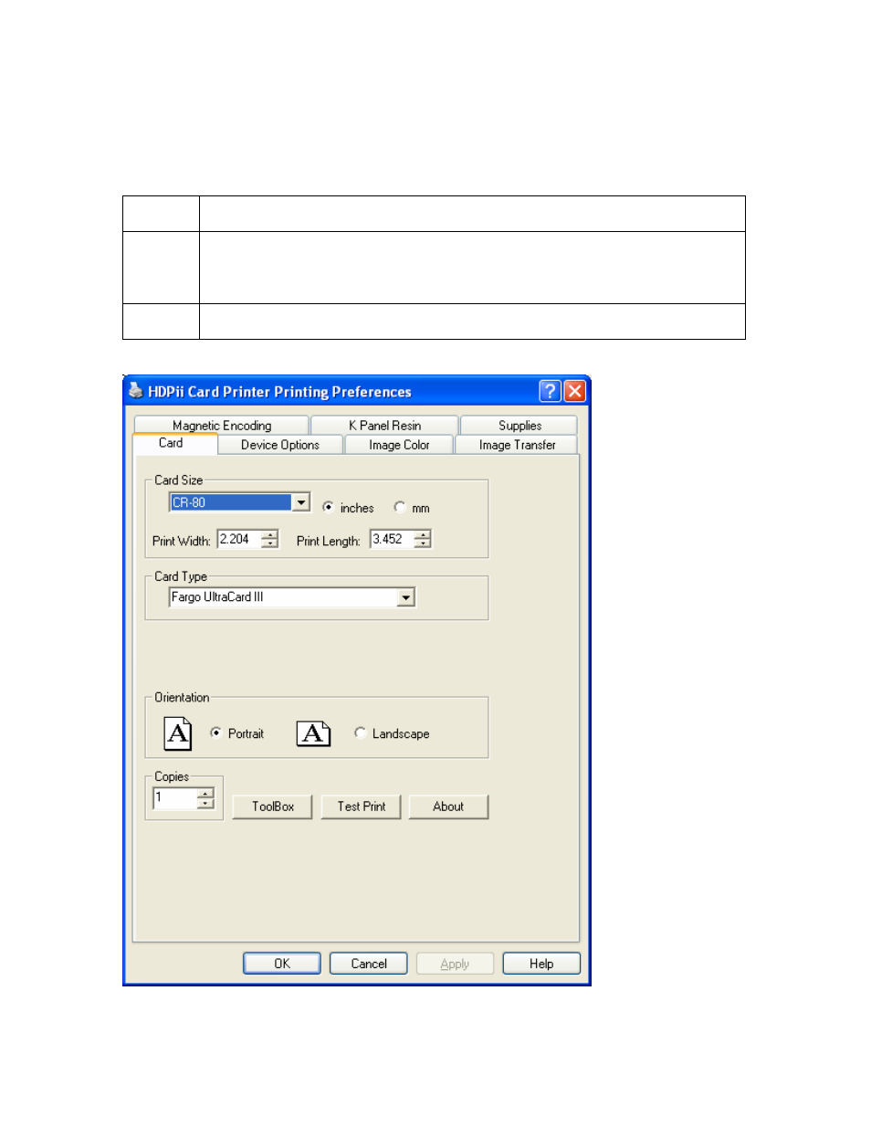 Using the test print, Using the test print -12 | FARGO electronic HDPii User Manual | Page 332 / 373