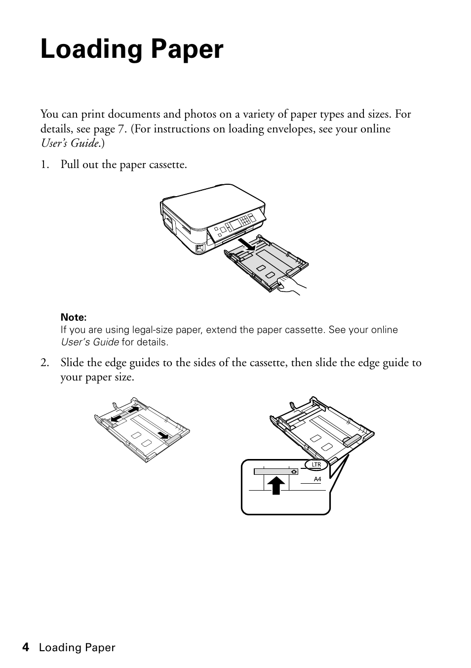 Loading paper | FARGO electronic STYLUS NX625 User Manual | Page 4 / 60