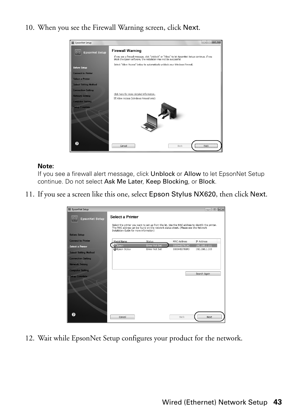 FARGO electronic STYLUS NX625 User Manual | Page 43 / 60