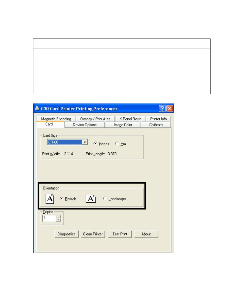 Adjusting the orientation option -7, Adjusting the orientation option | FARGO electronic C30 User Manual | Page 114 / 298