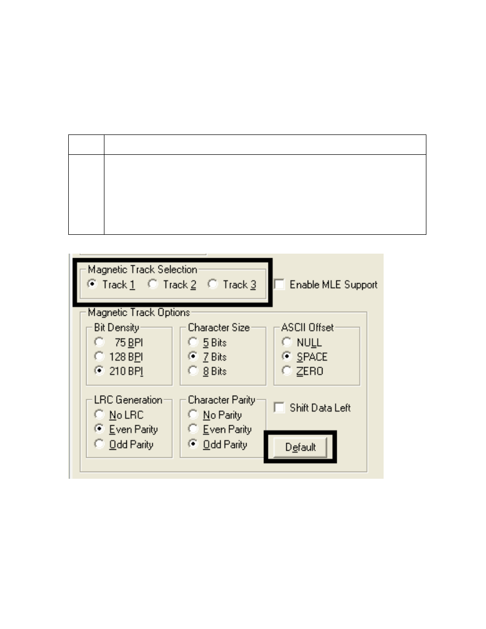 Using the magnetic track selection radio buttons | FARGO electronic C30 User Manual | Page 145 / 298