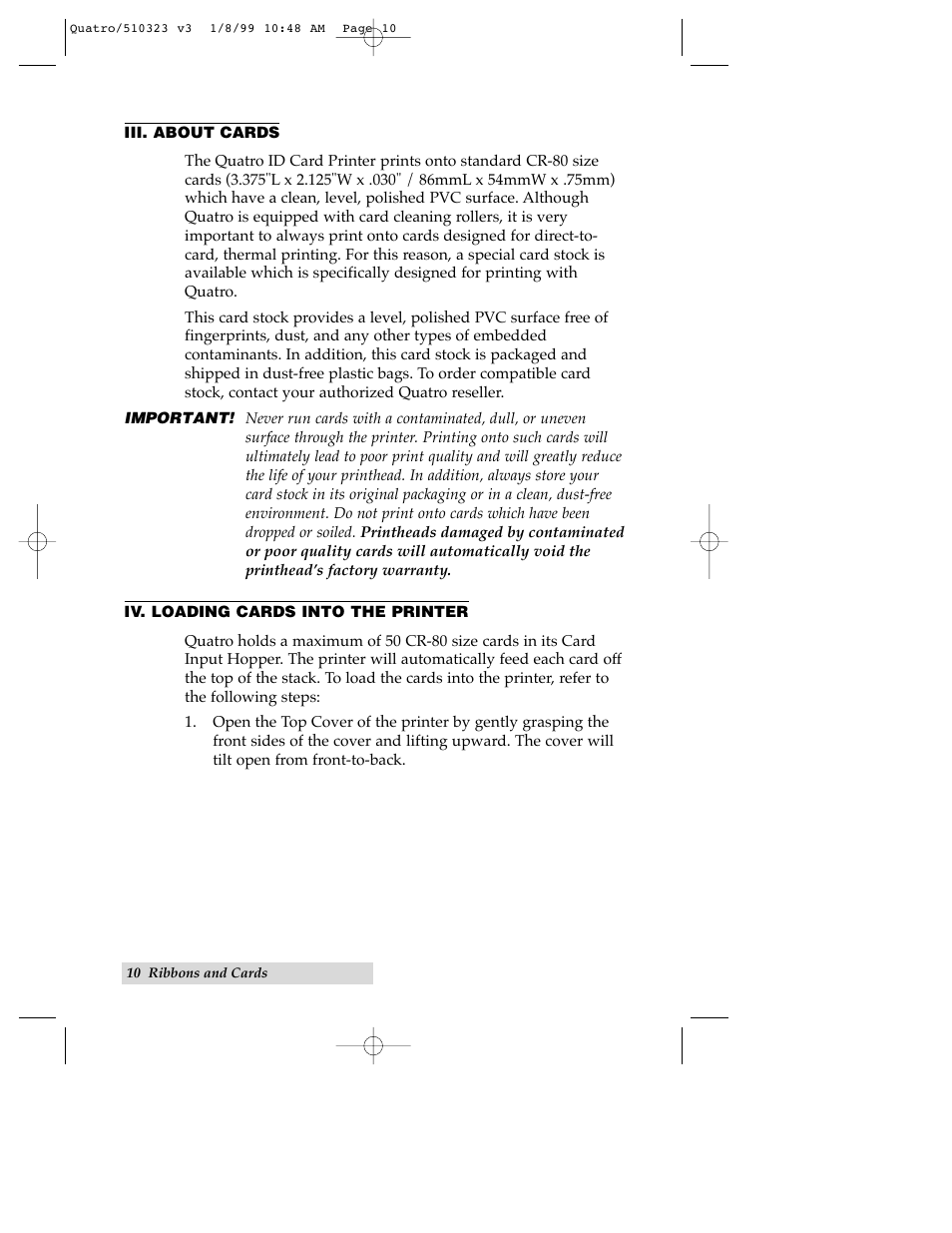 FARGO electronic Quatro ID Card Printer User Manual | Page 14 / 56