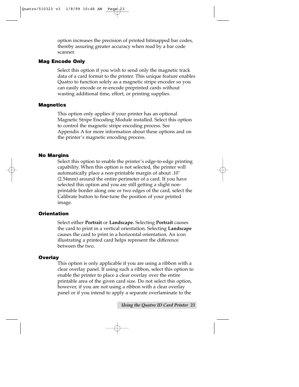 FARGO electronic Quatro ID Card Printer User Manual | Page 27 / 56