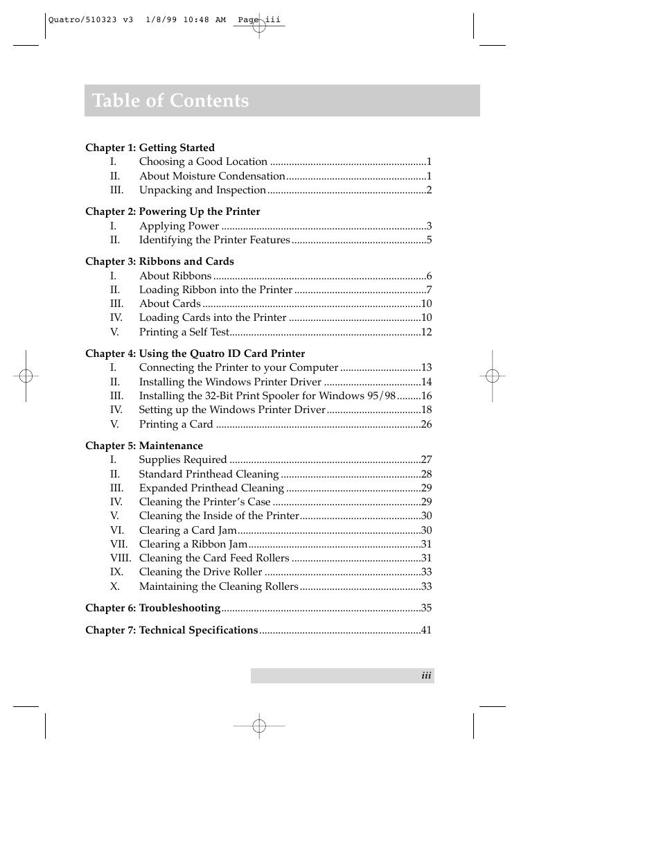 FARGO electronic Quatro ID Card Printer User Manual | Page 3 / 56
