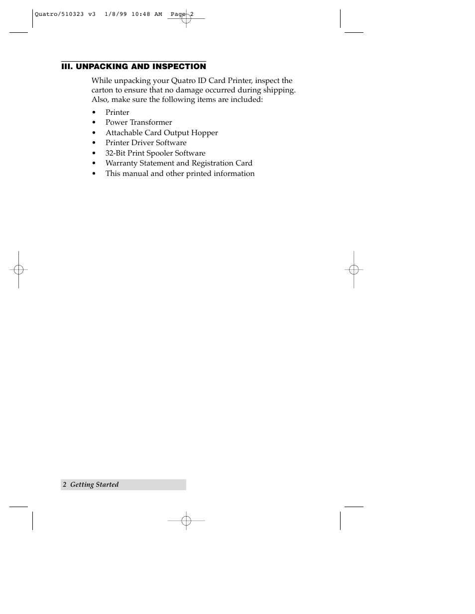 FARGO electronic Quatro ID Card Printer User Manual | Page 6 / 56