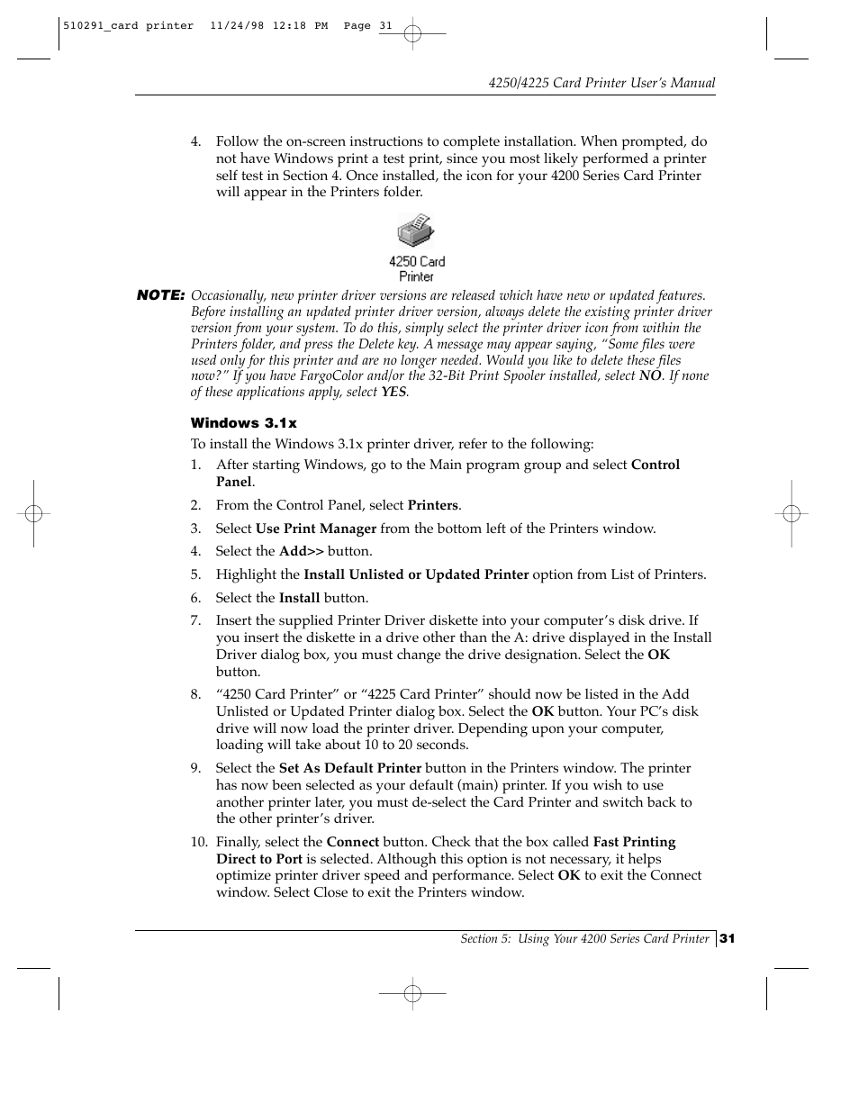 FARGO electronic Card Printer User Manual | Page 36 / 96