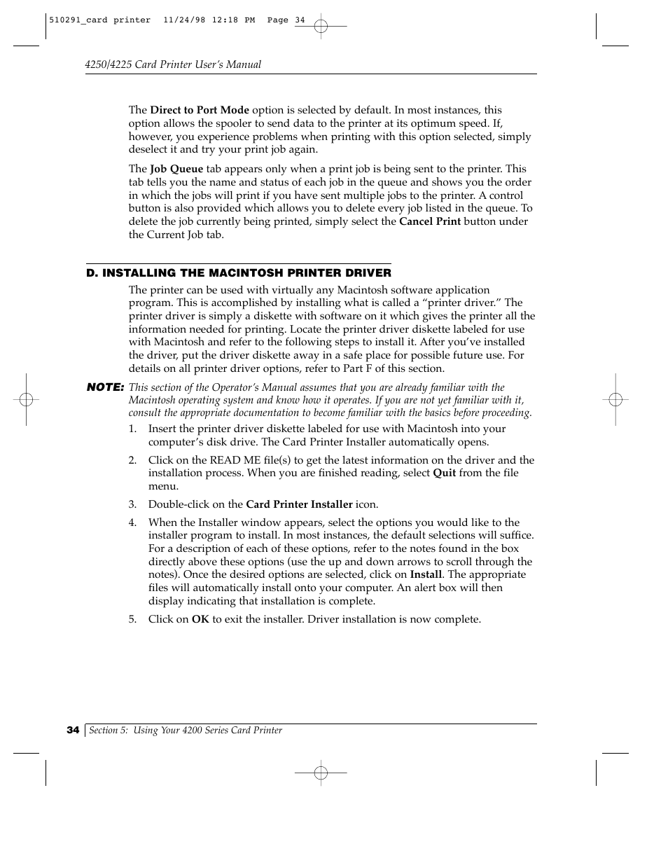 FARGO electronic Card Printer User Manual | Page 39 / 96