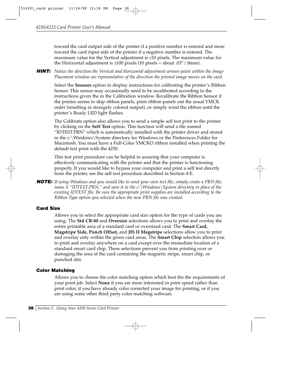 FARGO electronic Card Printer User Manual | Page 43 / 96