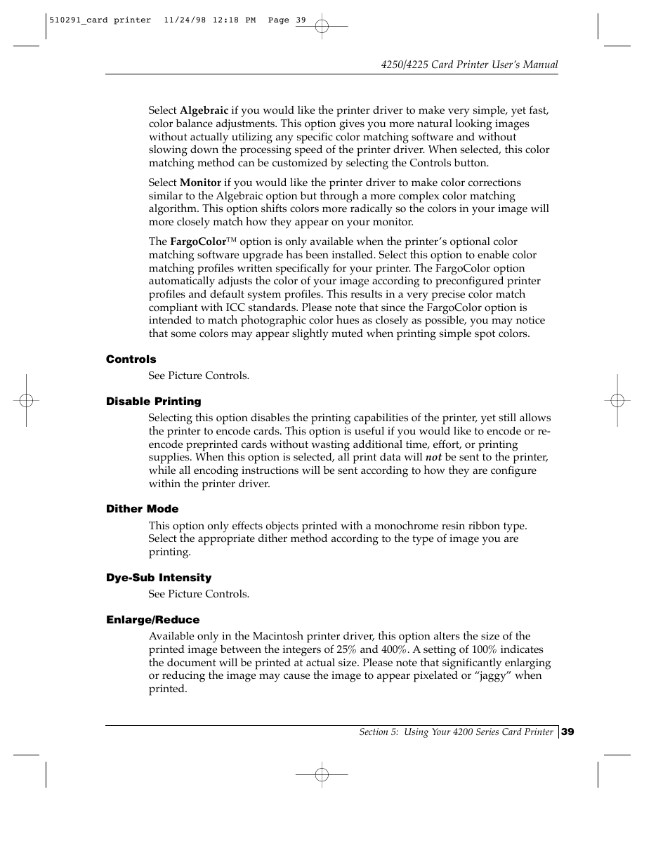 FARGO electronic Card Printer User Manual | Page 44 / 96