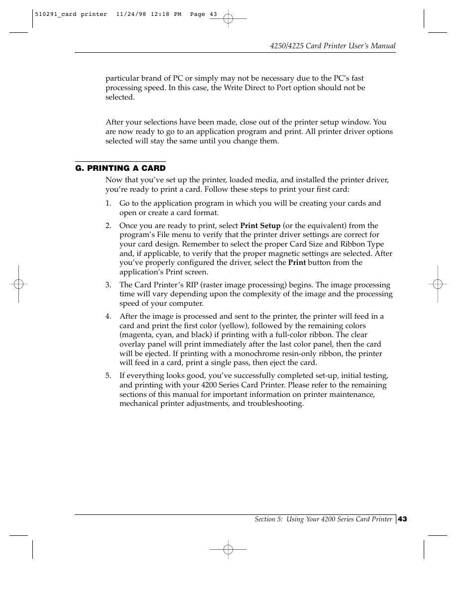 FARGO electronic Card Printer User Manual | Page 48 / 96