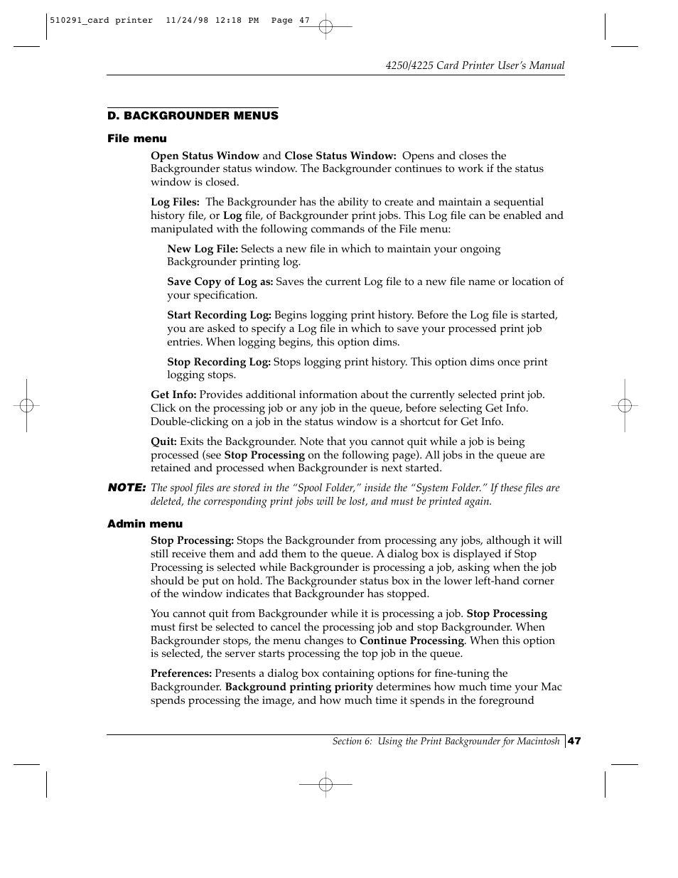 FARGO electronic Card Printer User Manual | Page 52 / 96