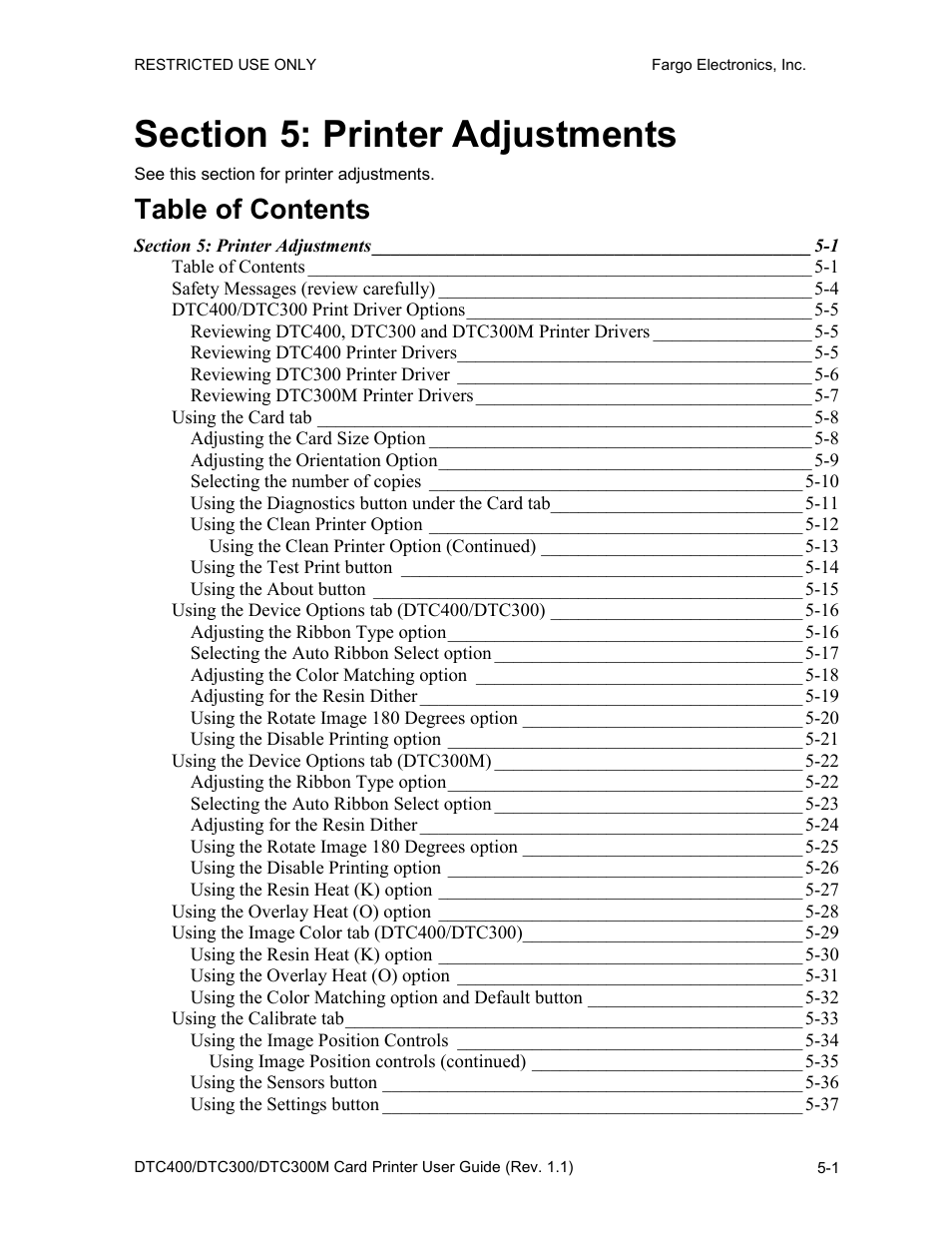 FARGO electronic DTC400 User Manual | Page 111 / 278