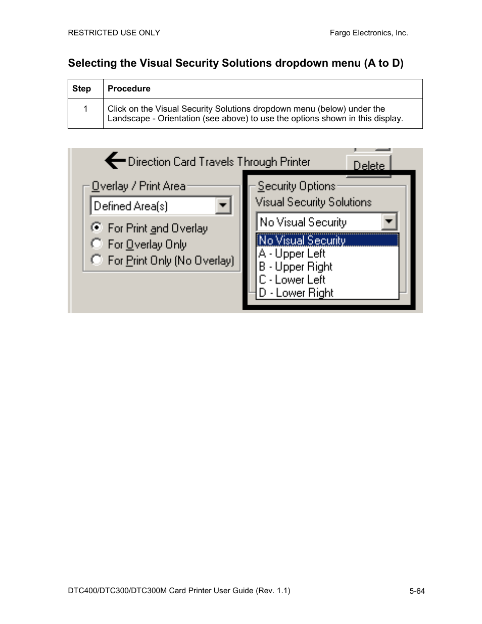 FARGO electronic DTC400 User Manual | Page 174 / 278