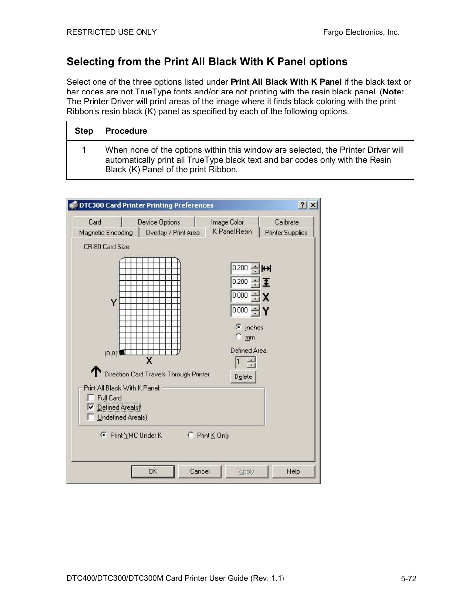 FARGO electronic DTC400 User Manual | Page 182 / 278