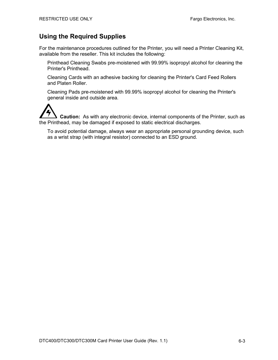 Using the required supplies, Using the required supplies -3 | FARGO electronic DTC400 User Manual | Page 210 / 278