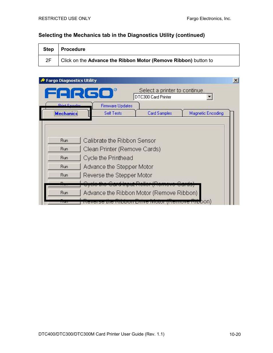 FARGO electronic DTC400 User Manual | Page 238 / 278