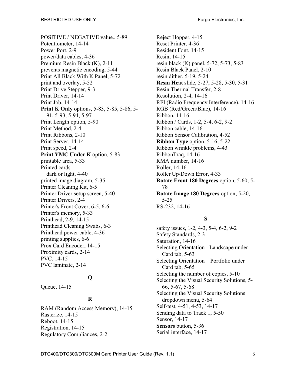 FARGO electronic DTC400 User Manual | Page 276 / 278