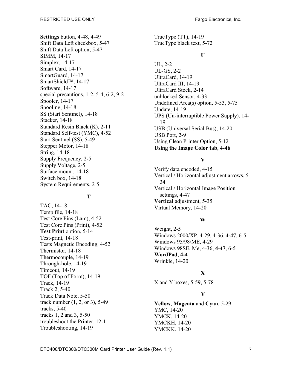 FARGO electronic DTC400 User Manual | Page 277 / 278