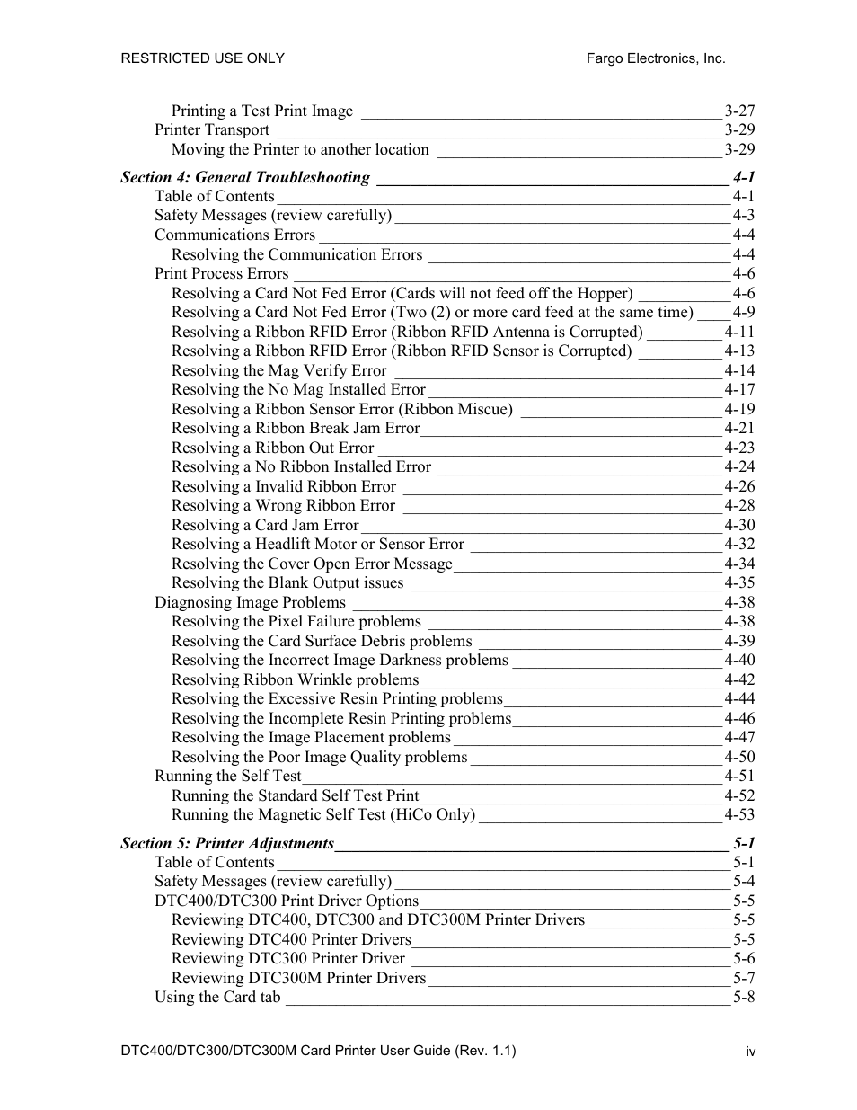 FARGO electronic DTC400 User Manual | Page 4 / 278