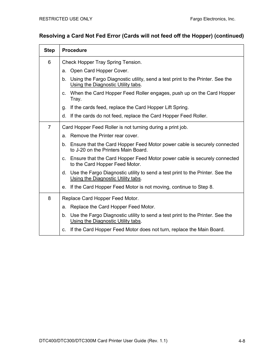 FARGO electronic DTC400 User Manual | Page 65 / 278