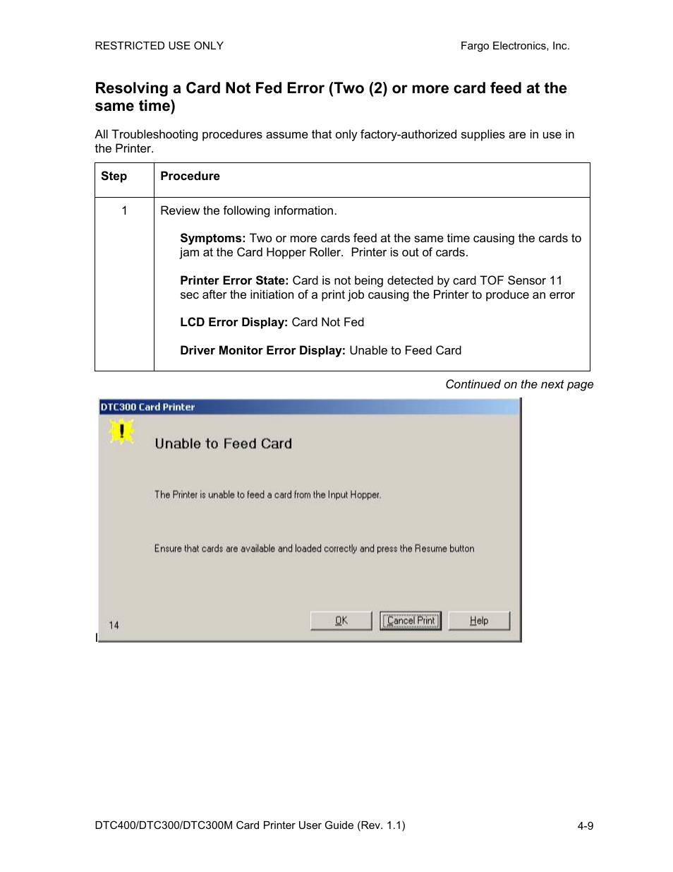 FARGO electronic DTC400 User Manual | Page 66 / 278