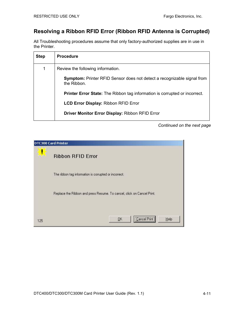 FARGO electronic DTC400 User Manual | Page 68 / 278