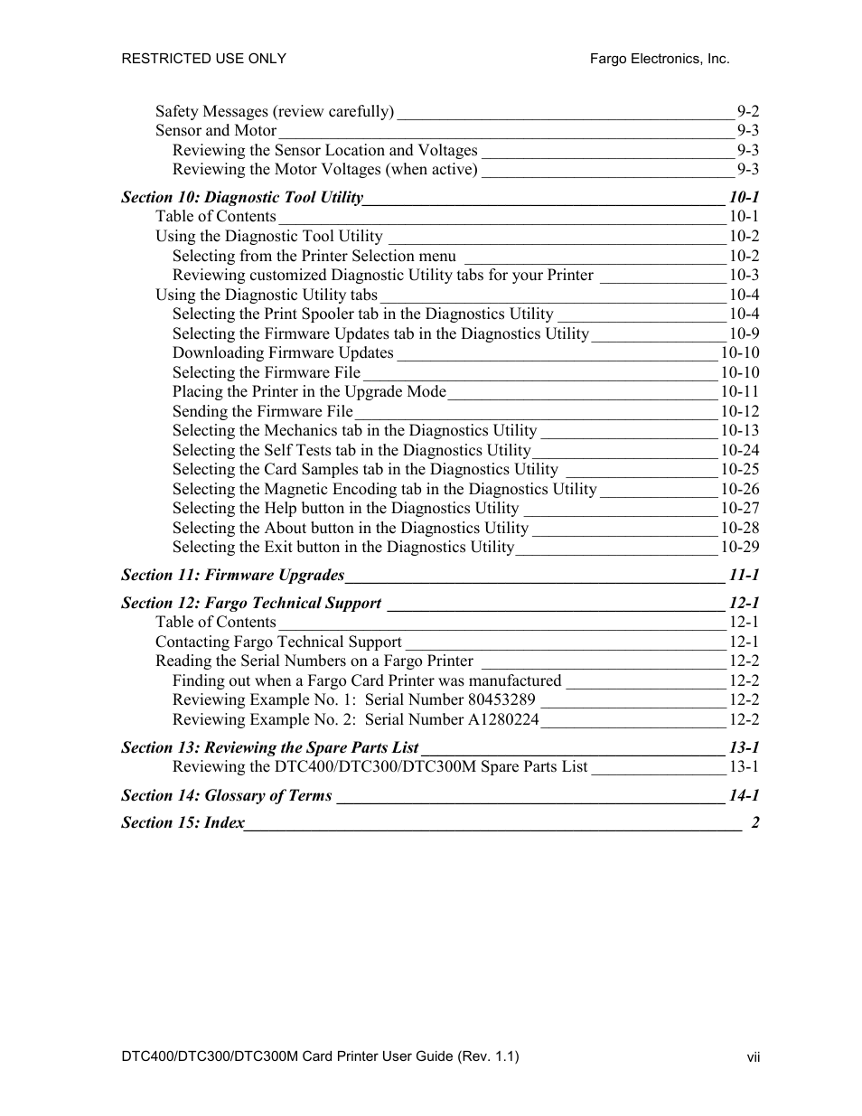 FARGO electronic DTC400 User Manual | Page 7 / 278