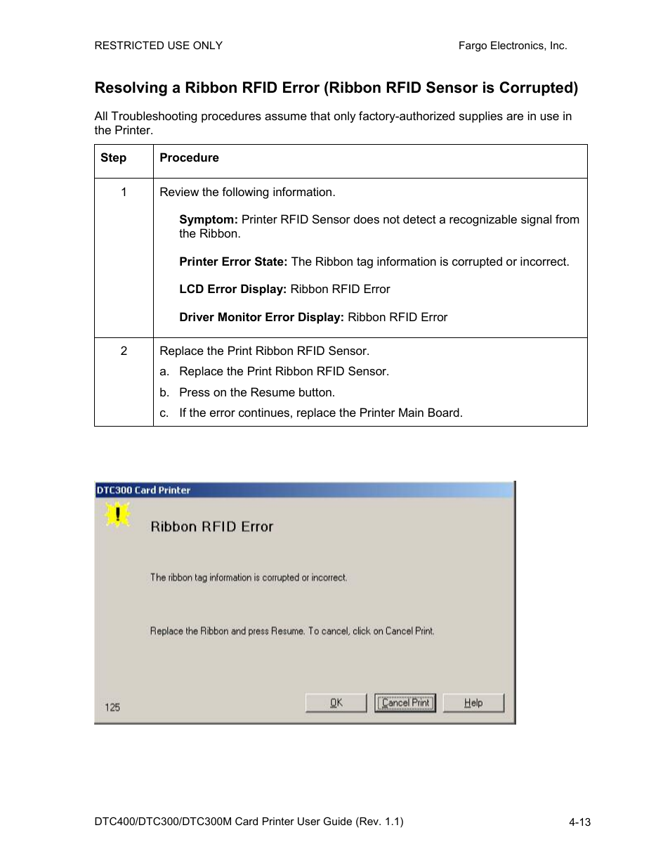 FARGO electronic DTC400 User Manual | Page 70 / 278
