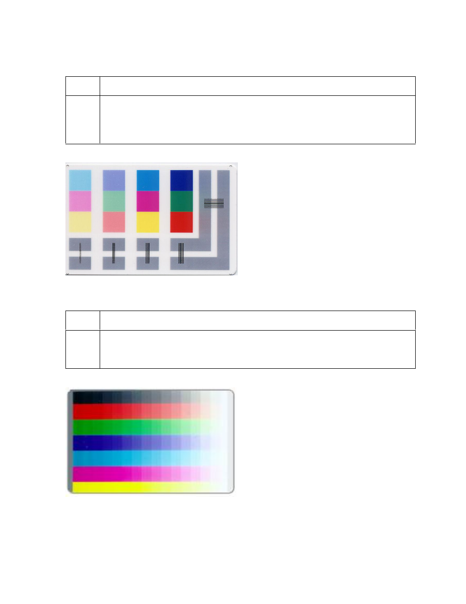 Reviewing the color/resin ymck self-test, Reviewing the color bars ymc self-test | FARGO electronic DTC500 User Manual | Page 131 / 345