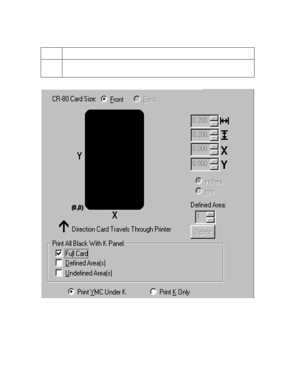Selecting the full card with the k panel resin tab | FARGO electronic DTC500 User Manual | Page 172 / 345