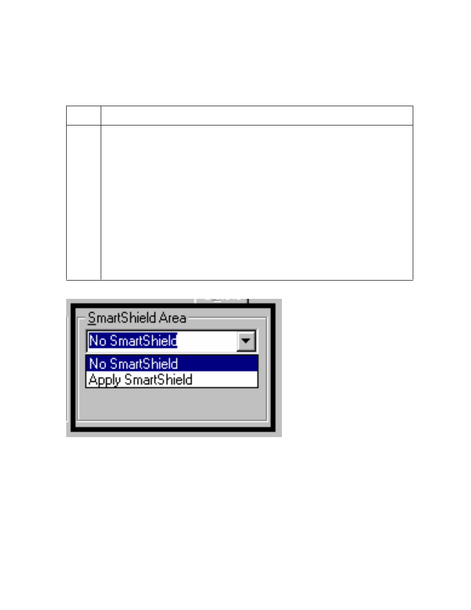 Using smartshield area dropdown menu | FARGO electronic DTC500 User Manual | Page 215 / 345