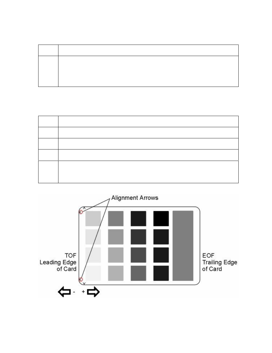 Preparing to adjust the print tof and print eof, Setting the print tof | FARGO electronic DTC500 User Manual | Page 259 / 345