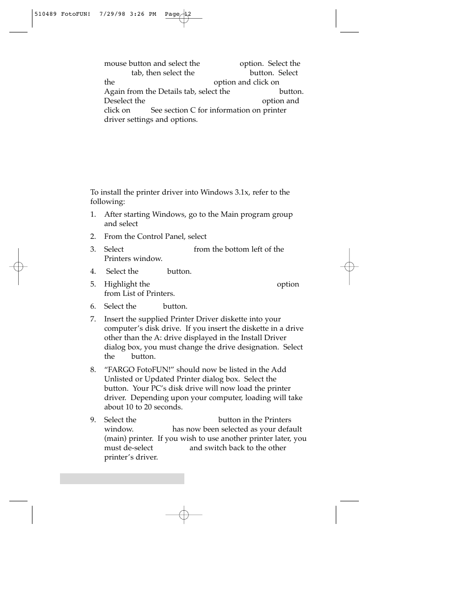 FARGO electronic FOTO 970627-510489-(04) User Manual | Page 14 / 40