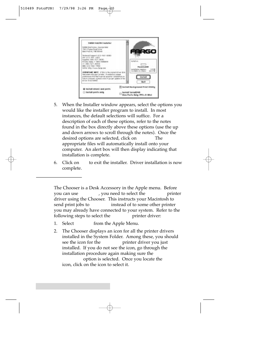 FARGO electronic FOTO 970627-510489-(04) User Manual | Page 22 / 40