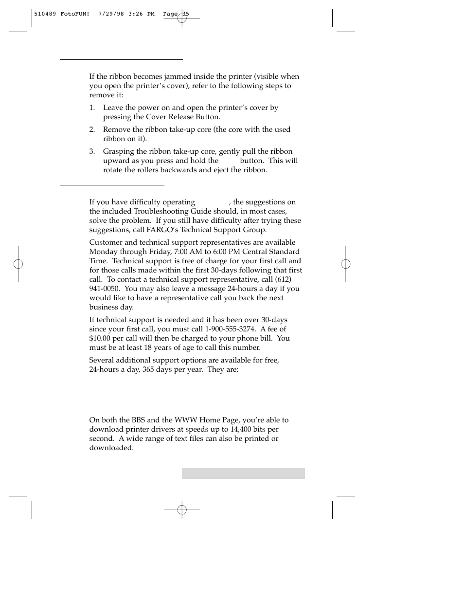FARGO electronic FOTO 970627-510489-(04) User Manual | Page 37 / 40