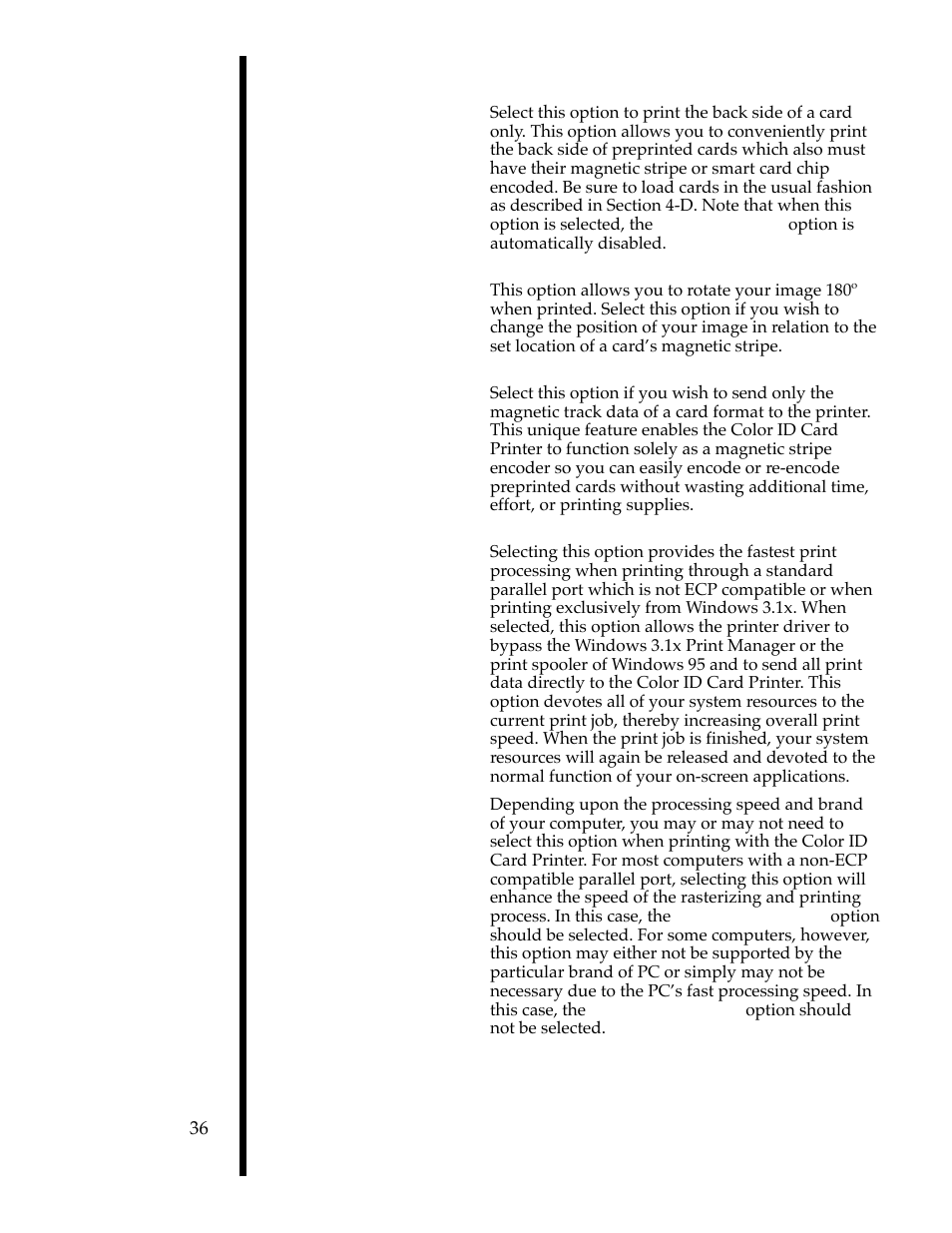 Back side only, Rotate 180º, Mag encode only | Write direct to port | FARGO electronic II User Manual | Page 41 / 70